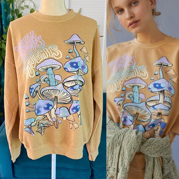 Urban Outfitters Tops - Urban Outfitters | UO Project Social T Warm Happy Thoughts Pullover Sweatshirt